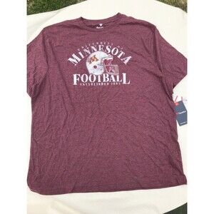 Minnesota Football Shirt Mens 2XL Short Sleeve Crew Neck Front Graphic